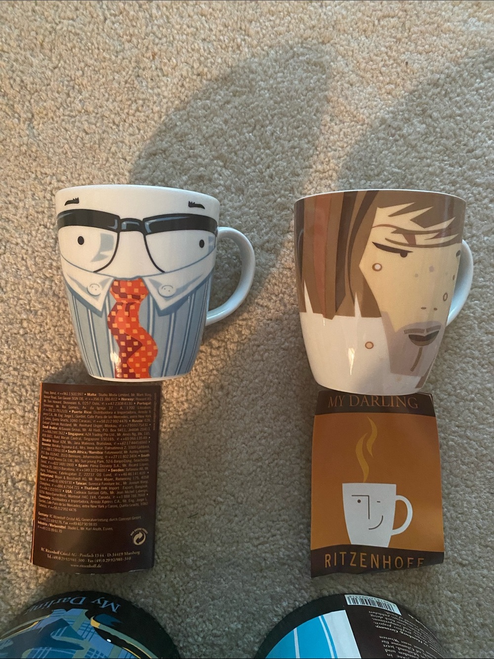 2- Ritzenhoff my darling coffee mugs  new in containers